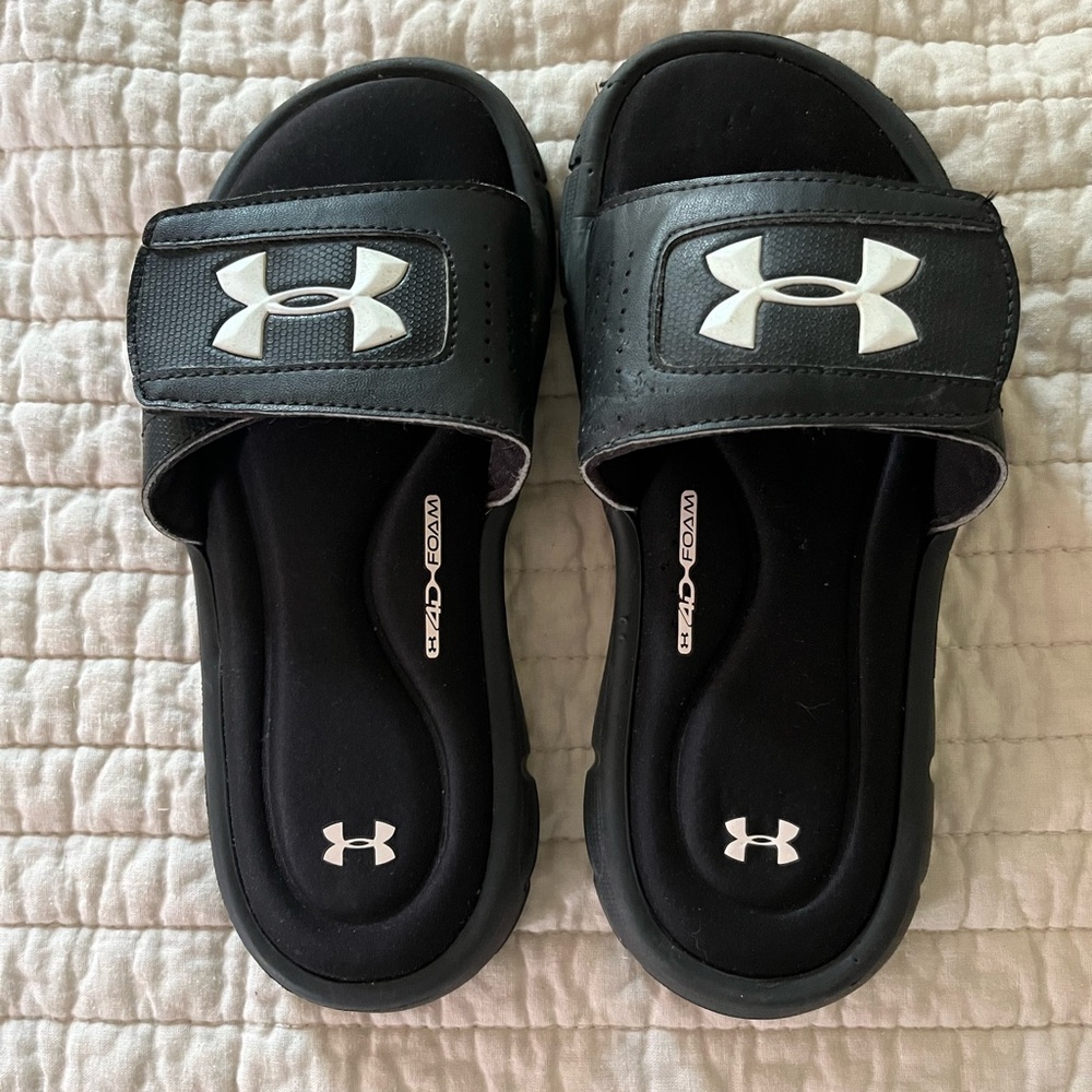 Under Armour Black and White Athletic Sandals